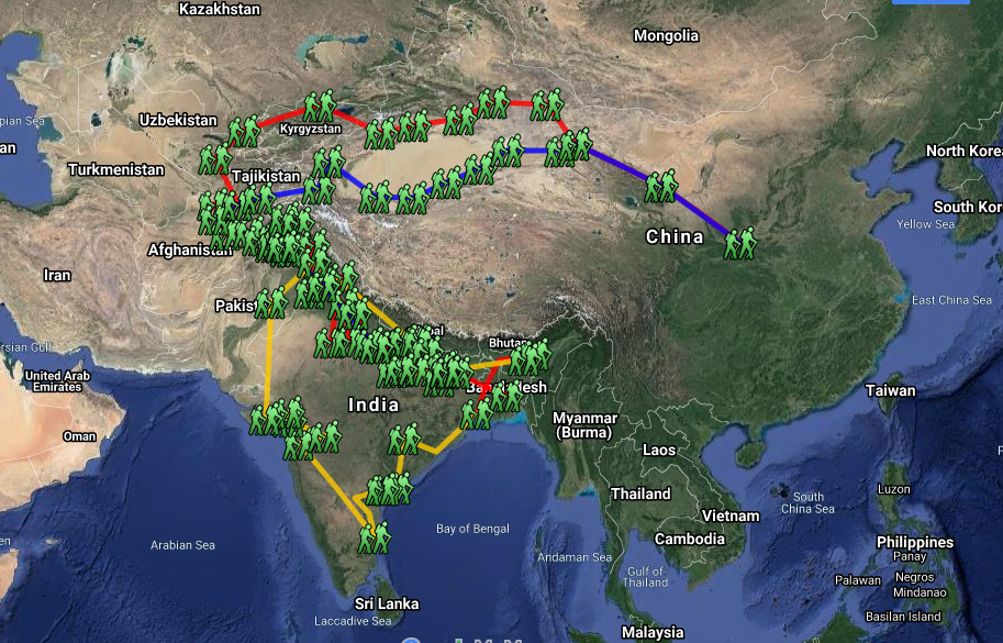 Xuanzang Pilgrimage route