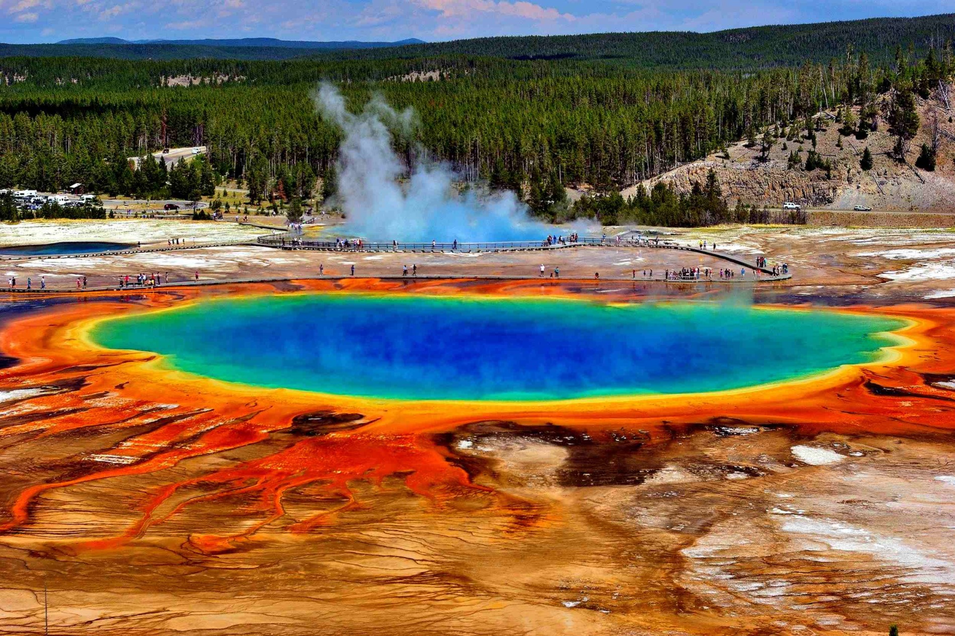 Grand Prismatic Spring of Yellowstone National Park: US Landmarks