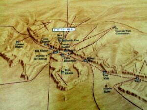Map of Chaco Canyon, close to Pueblo Alto