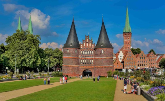 Holsten Gate of the Hanseatic City of Lubeck