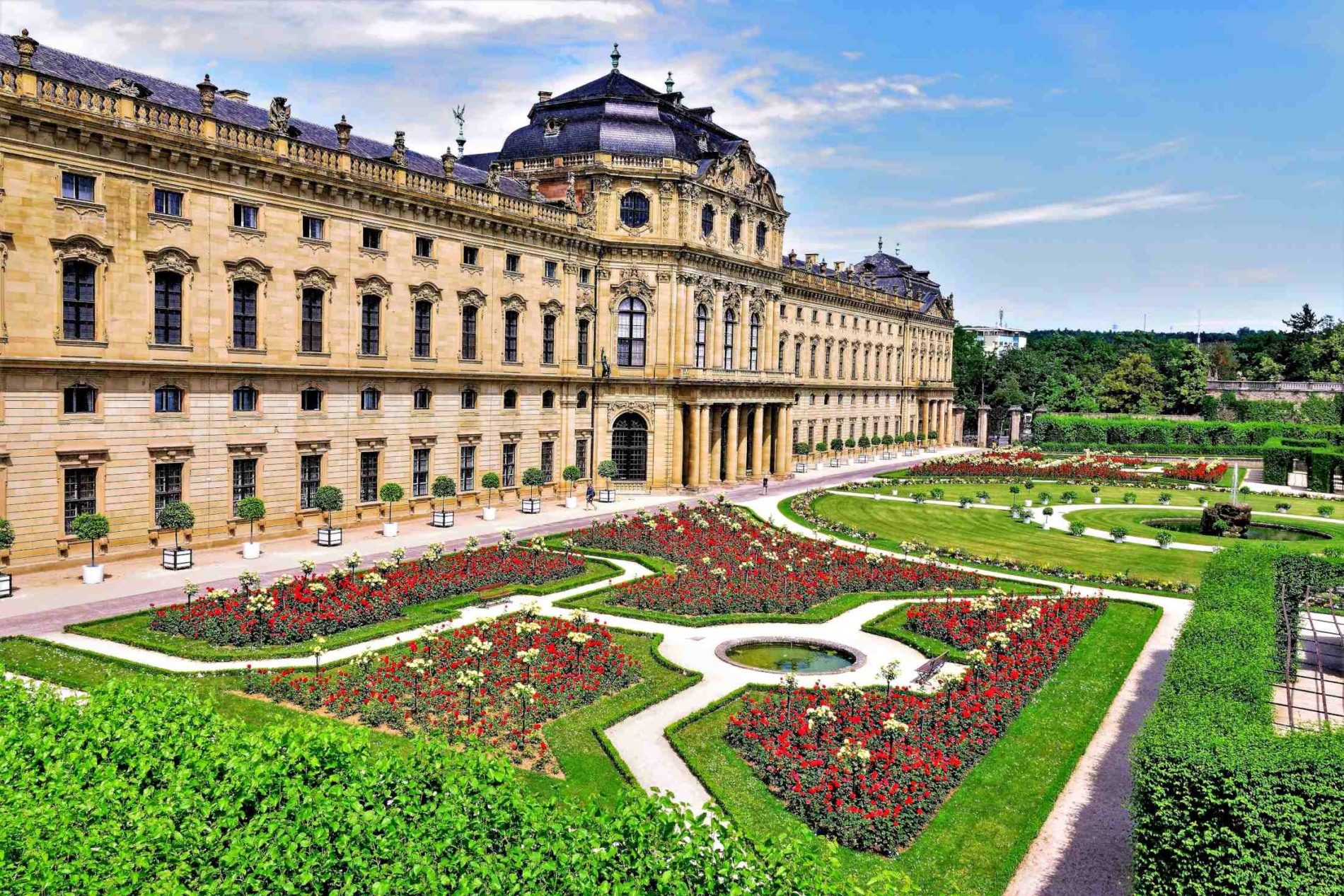 Würzburg Residence with the Court Gardens and Residence Square